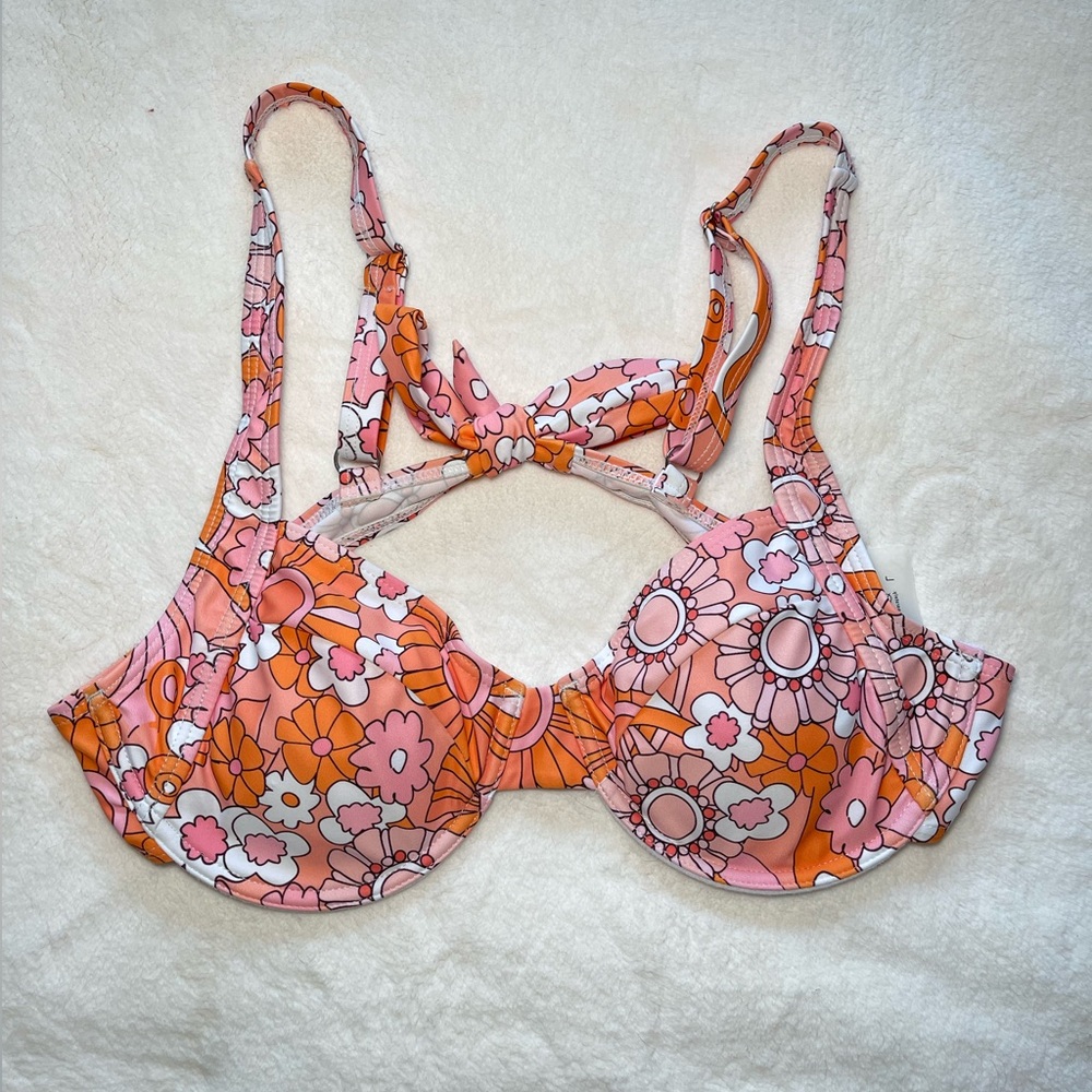 SHEIN floral bathing suit top